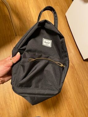 Herschel Supply Company Black Backpack with Gold Zipper